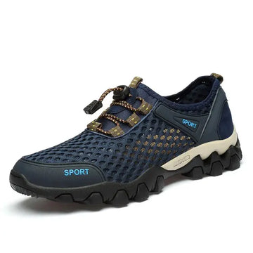 Durable mesh trekking hiking shoes for men