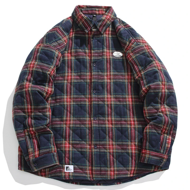 Vintage quilted plaid Jacket for men