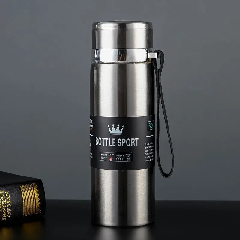 Brushed Stainless Steel Vacuum-Insulated Water Bottle