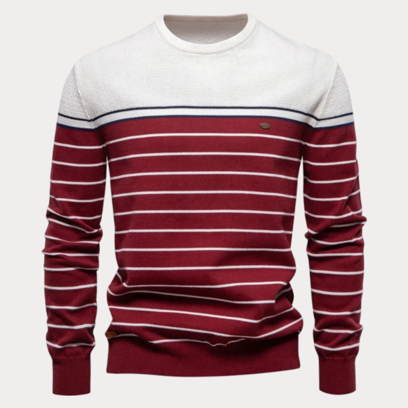 Stylish striped cotton sweater for men