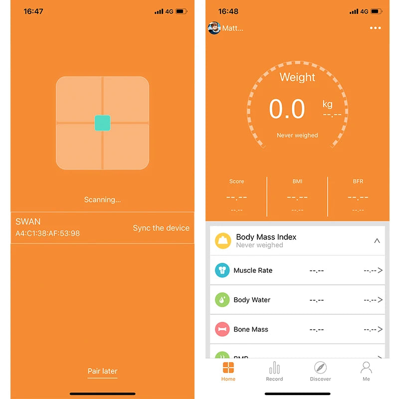 Tempered Glass Dual Electrode Digital Body Scale