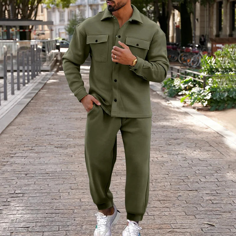 Men's Slim Fit Athleisure Tracksuit - Lightweight, Breathable, All-Season Wear