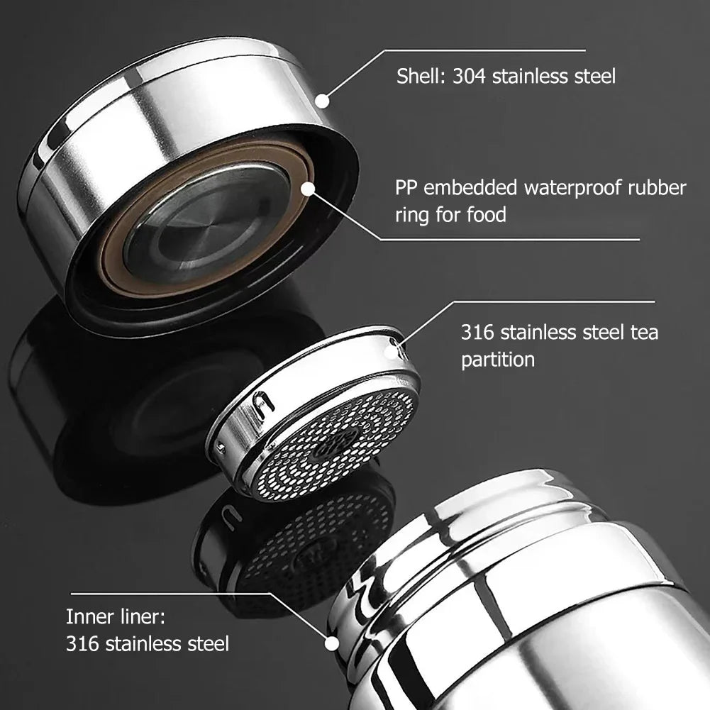 Brushed Stainless Steel Vacuum-Insulated Water Bottle