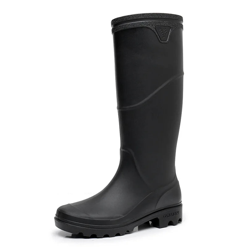 Men’s Knee-High Boots – Waterproof Rubber – Rugged Sole – Outdoor Utility Fit
