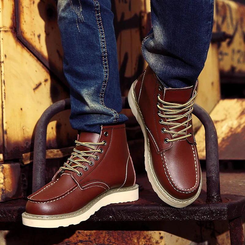 Modern lace-up boots for men