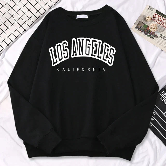 Women’s Sweatshirt – Oversized Fit – Cotton Blend – Graphic Front – Crew Neck