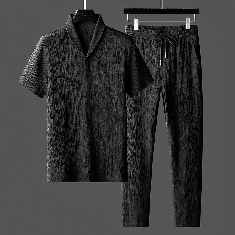 Short sleeve shirts long pants set