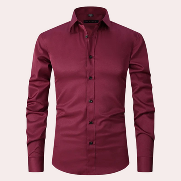 Four-sided elastic shirt for men