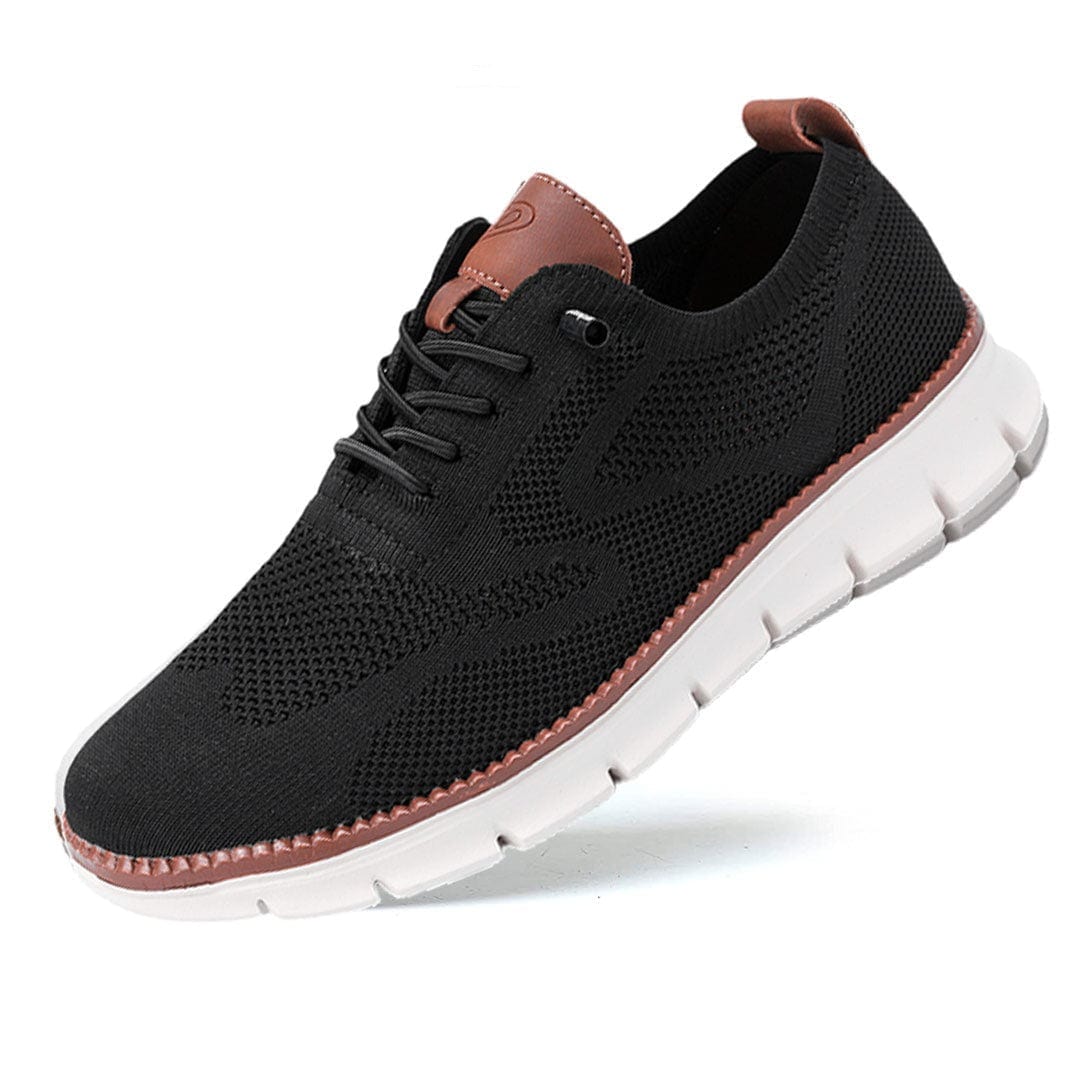 Breathable mesh running flat shoes for men