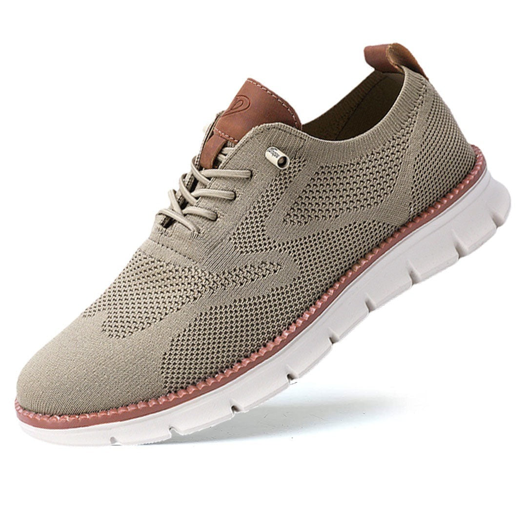 Men’s Casual Sneakers - Breathable Knit Upper - Cushioned Insole - Lace-Up Comfort Fit