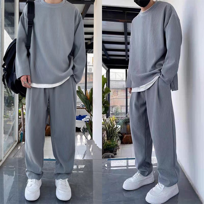 Cong - 2-Piece Loose Long Sleeve Set