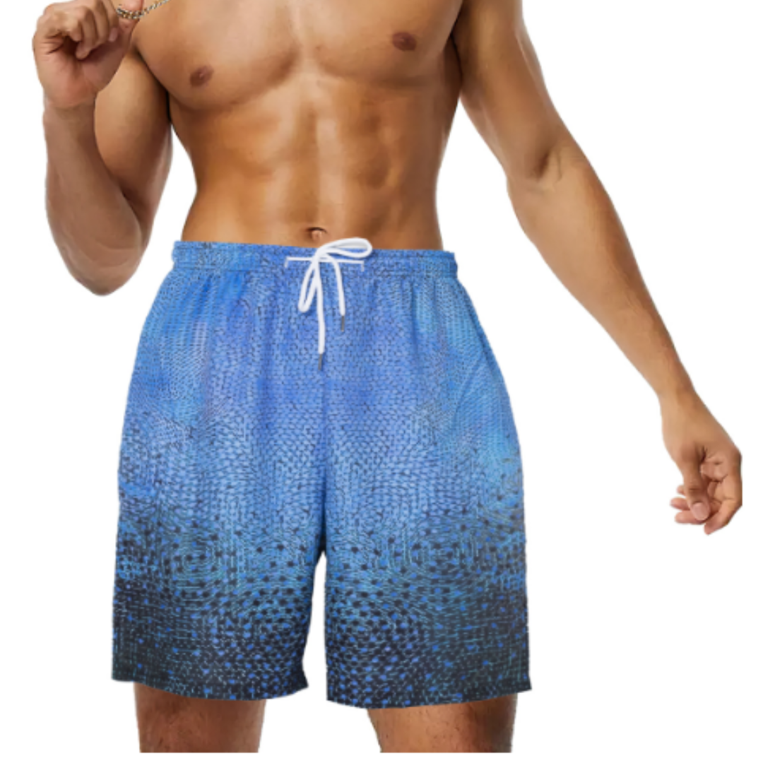 Modern drawstring beach shorts for men