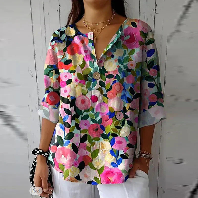 Floral print blouse for women