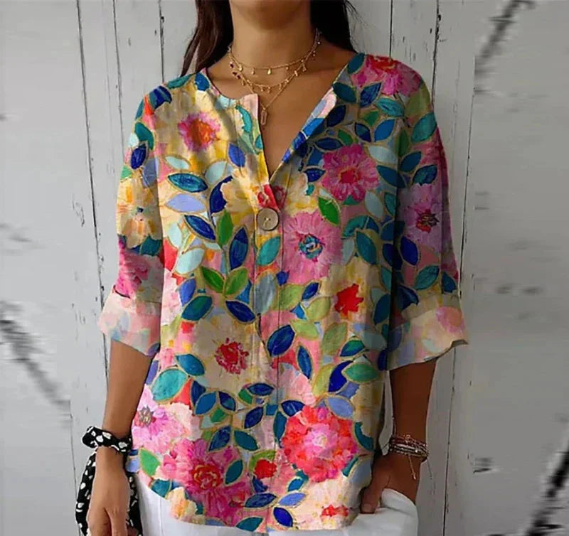 Floral print blouse for women