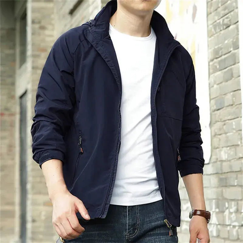 Men's Casual Autumn Jacket: Lightweight, breathable, all-season outerwear for everyday style.