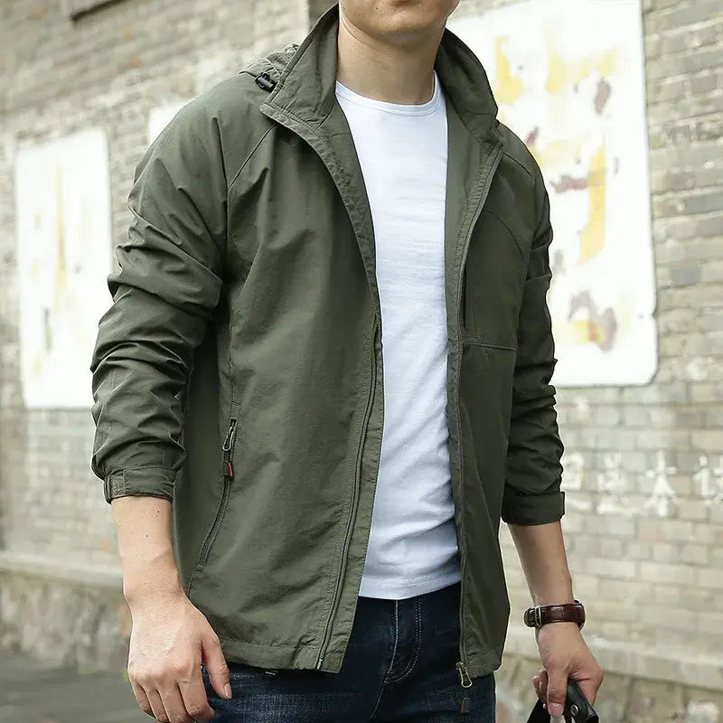 Men's Casual Autumn Jacket: Lightweight, breathable all-season outerwear with a modern, minimalist design.