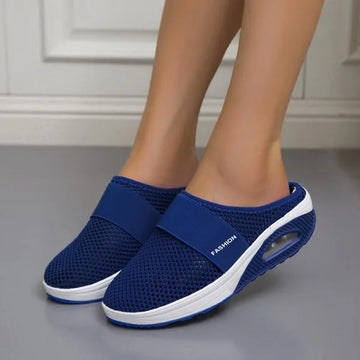 Women’s Wedge Heel Sandals – Breathable Mesh – Slip-On Comfort Fit