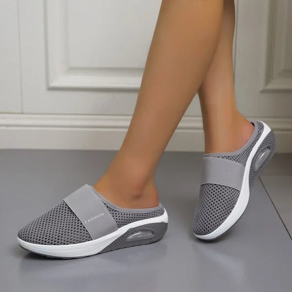 Women’s Wedge Heel Sandals – Breathable Mesh – Slip-On Comfort Fit