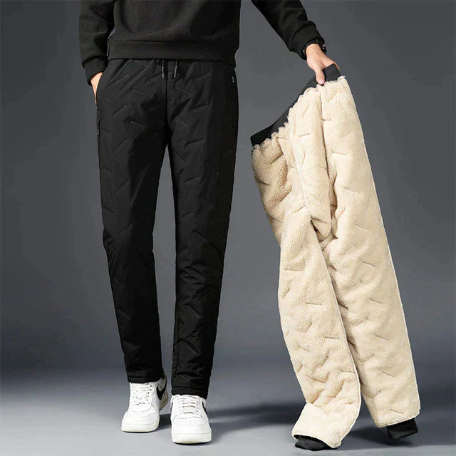 Soft fleece thermal trousers for men