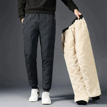 Soft fleece thermal trousers for men