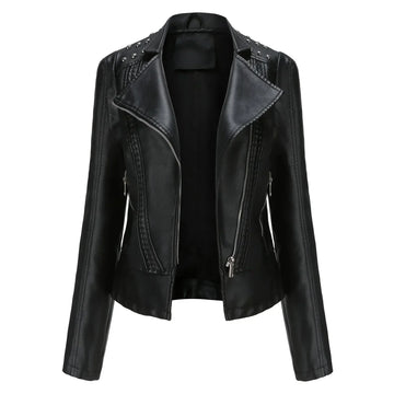 Trendy faux leather jacket  for women