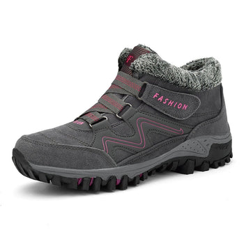 Fur-lined winter hiking shoes for women