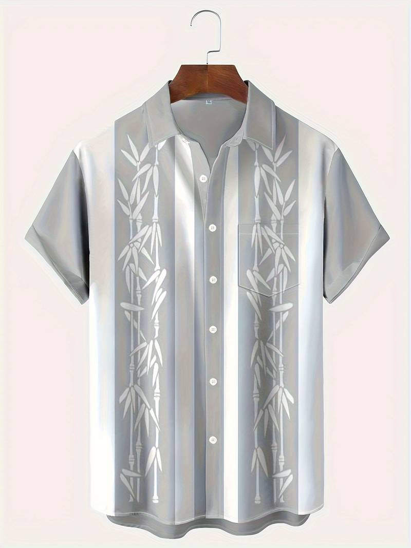 Stylish bamboo print shirt for men