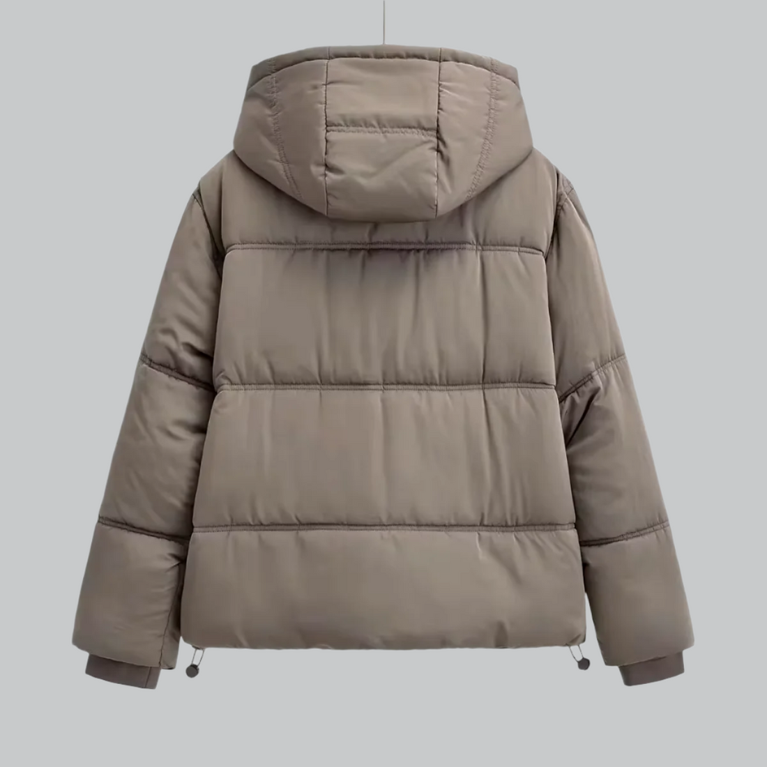 Cold-proof solid parka jacket for women