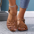 Women's ankle buckle strap sandals in [Color, if discernable from the image], perfect for summer.