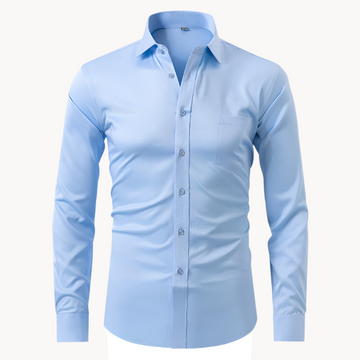 Slim-fit wrinkle-resistant shirt for men
