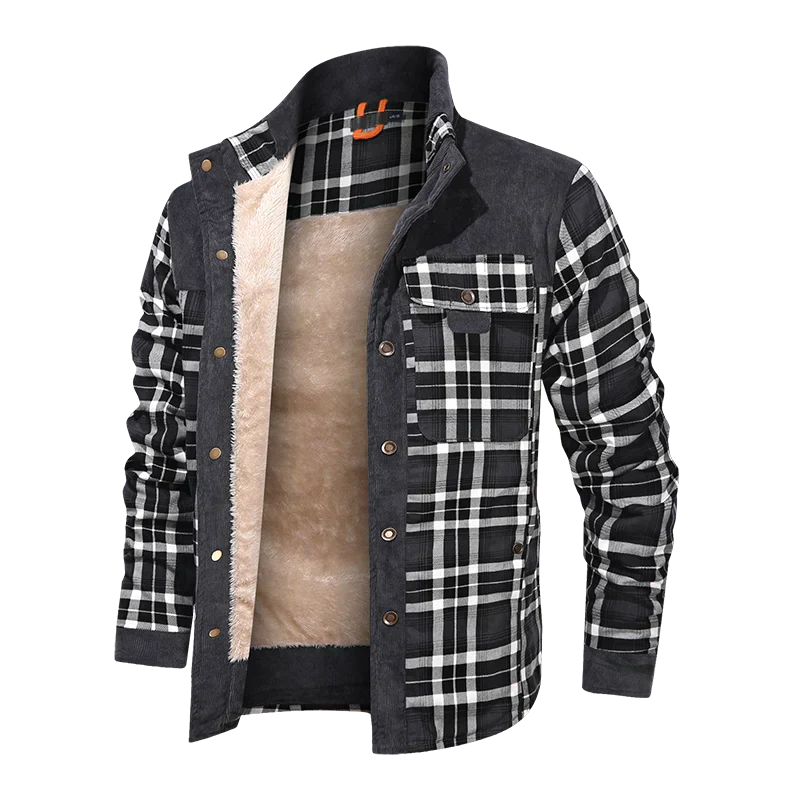 Retro plaid wanderer jacket for men