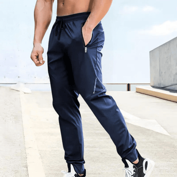 Men’s Joggers – Slim Fit – Tapered Leg – Breathable – Drawstring Waist – Zippered Pockets