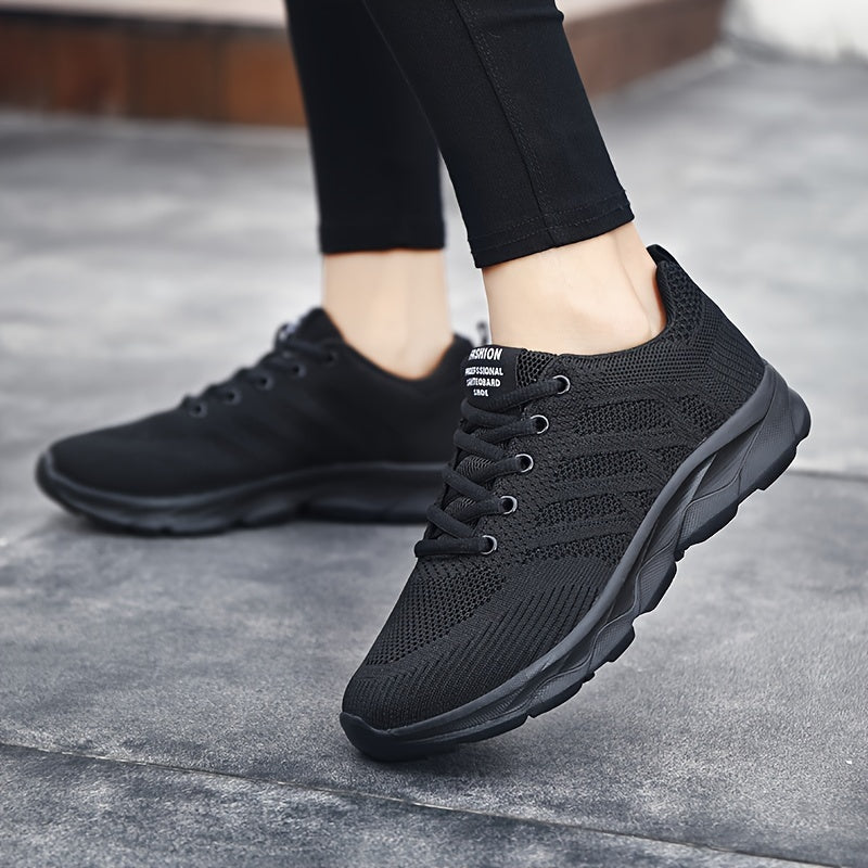 Breathable flying woven sneakers for women