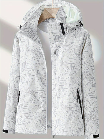 Camouflage outdoor hoodie jacket for women