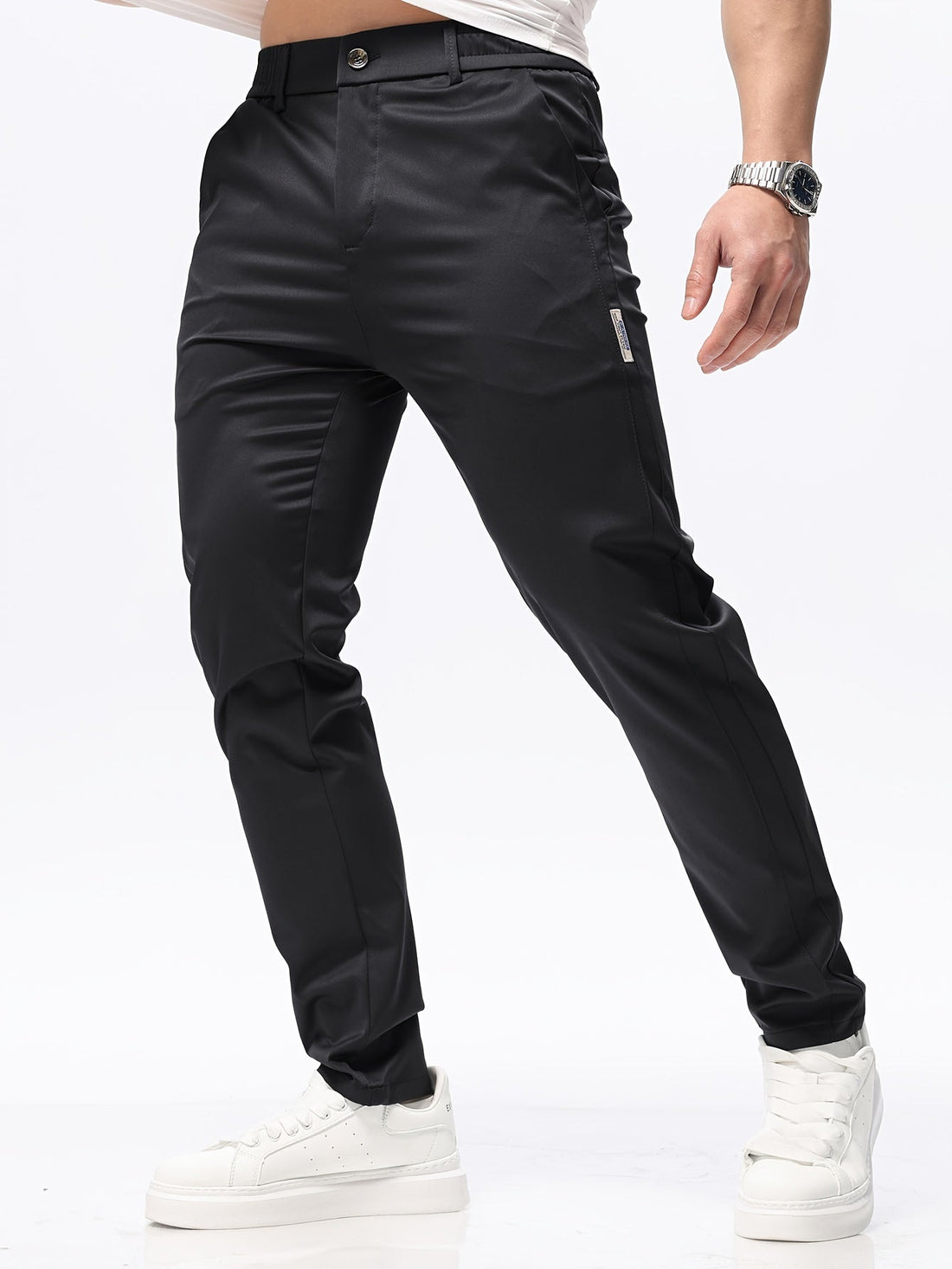 Slim fit casual trousers for men