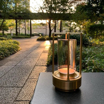 Glass Weighted LED Table Lantern