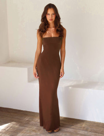 Women’s Maxi Dress – Bodycon Fit – Sleeveless Backless – Stretch Elegant Evening Wear