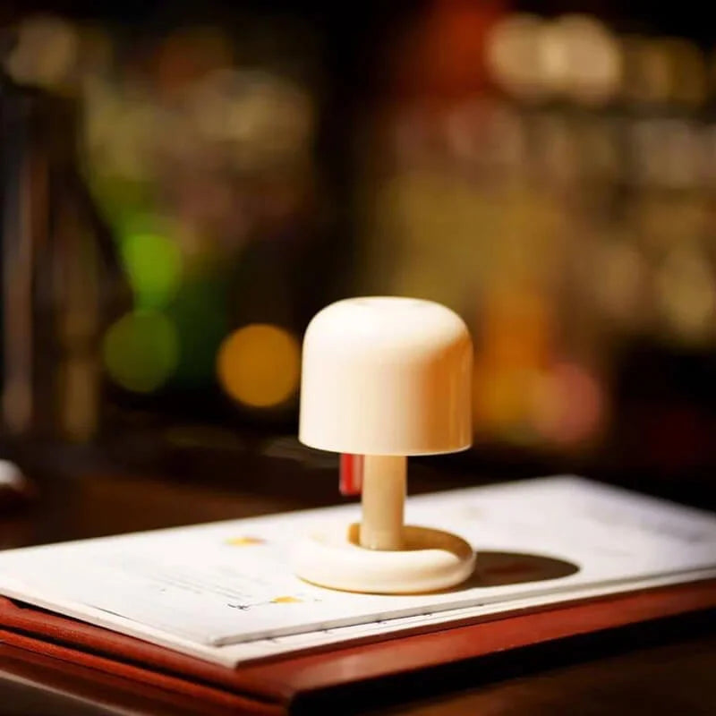 Minimalist Mushroom Shade Portable Lamp