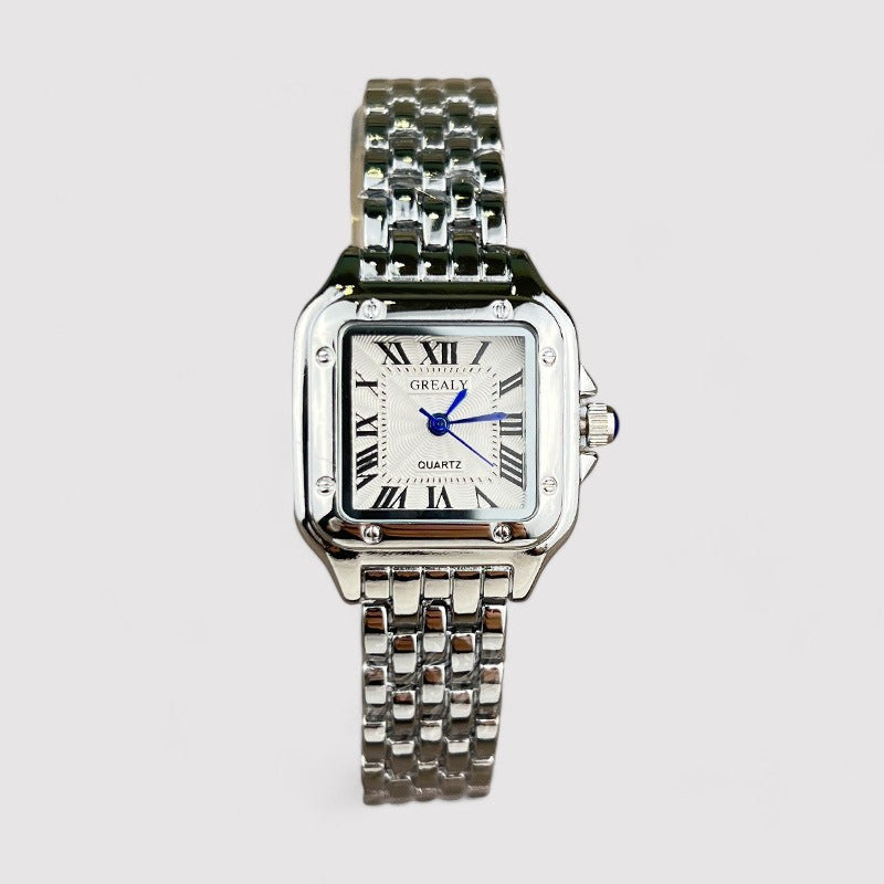 Stainless steel band wrist watches for women