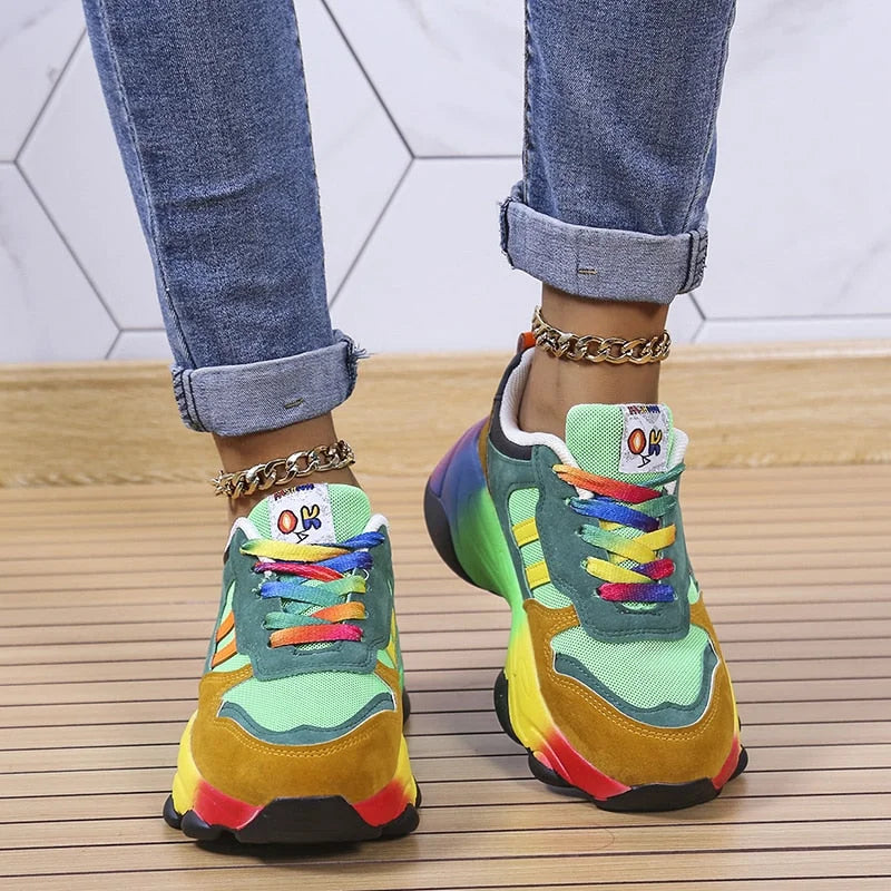 Women’s Sneakers – Breathable Mesh – Cushioned Sole – Street Style Statement