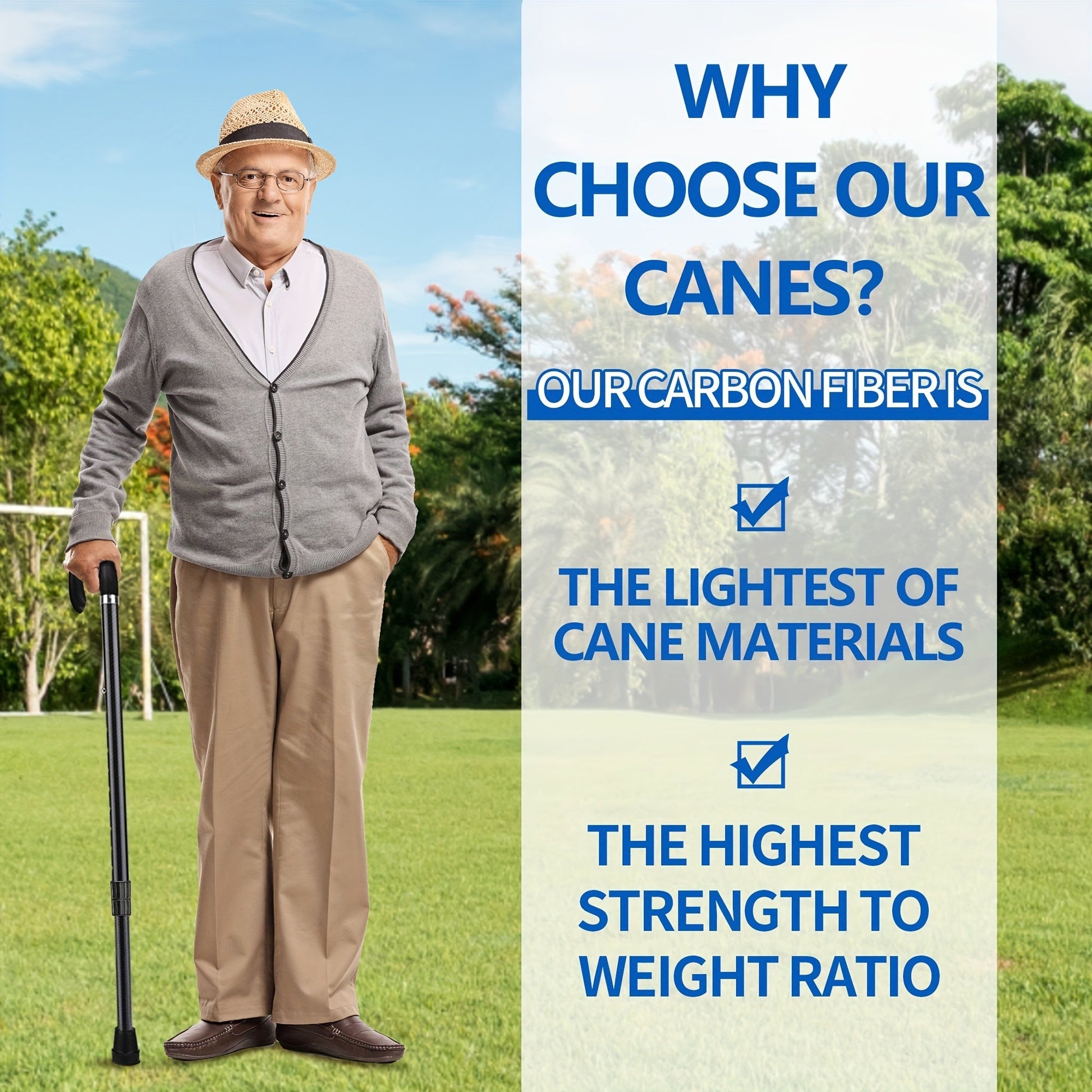 Carbon Fiber Adjustable Walking Cane