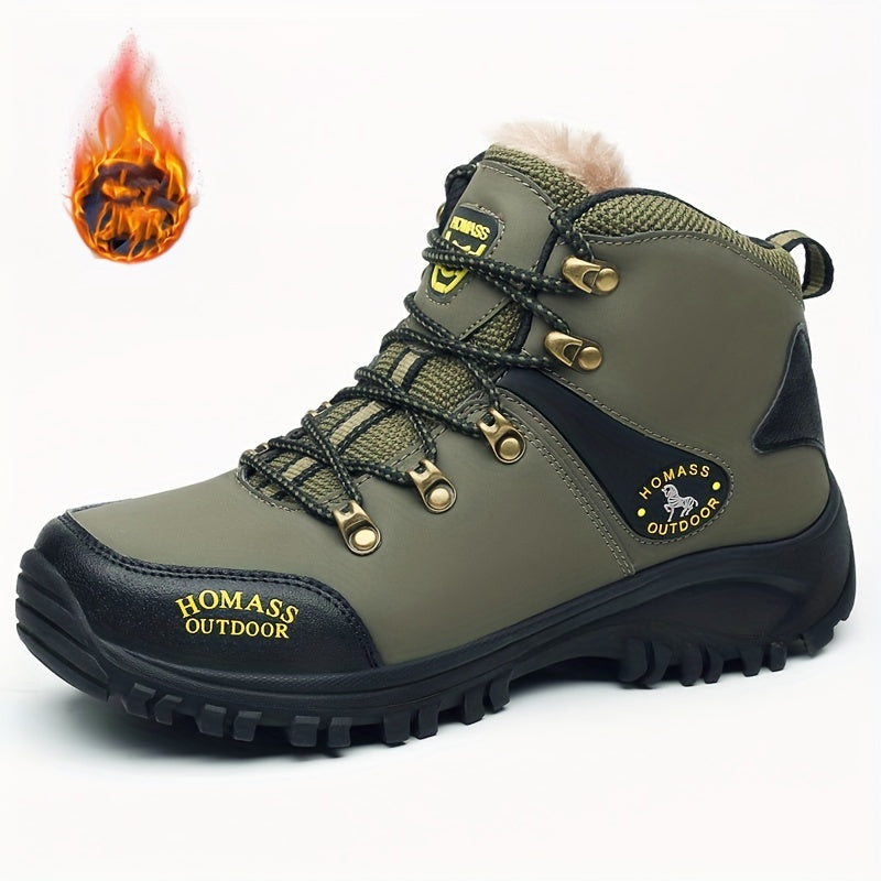 Vintage style outdoor hiking boots for men