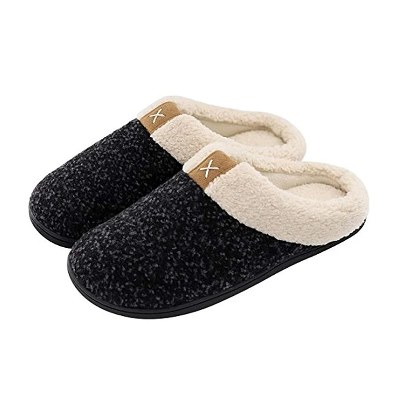 Cozy slip-on slippers for men