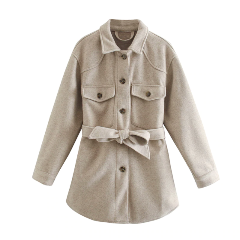 Stylish mid-length coat for women