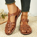 Ankle buckle strap sandals for women, perfect for summer days and casual wear.