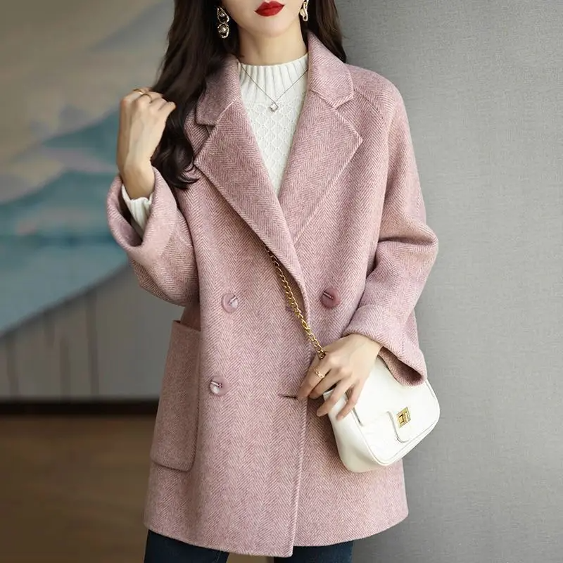 Women’s Trench Coat – Slim Fit – Wool Blend – Double Breasted – Tailored Lapels