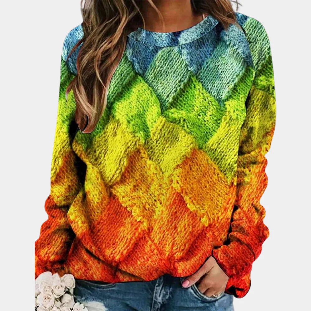Women’s Sweater – Chunky Knit – Relaxed Fit – Cable Knit Pattern – Long Sleeve