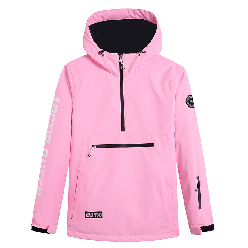 Women’s Ski Hoodie – Water-Resistant Windproof – Relaxed Fit – Half-Zip with Pocket