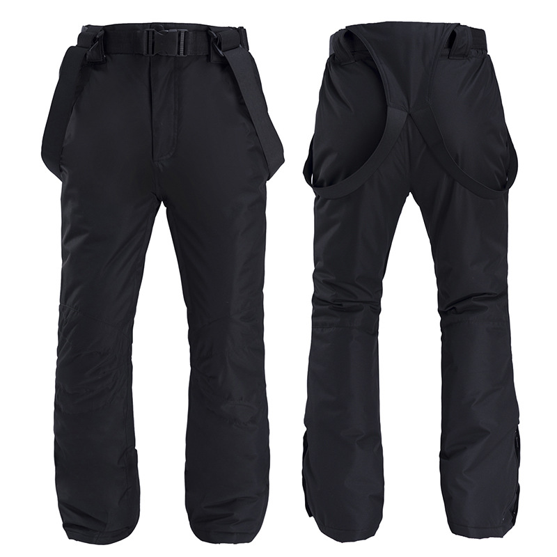 Men’s Bib Ski Pants – Water-Resistant – Regular Fit – Removable Suspenders – Full Length
