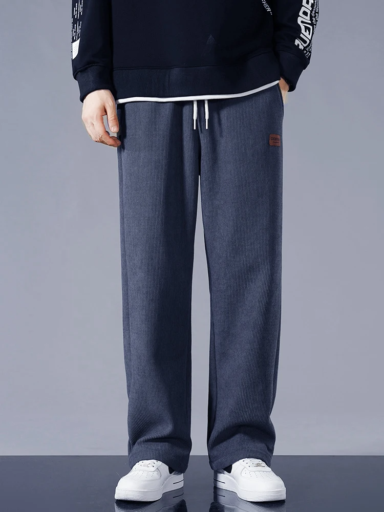 Men’s Jogger Pants – Corduroy Fleece Lined – Loose Fit – Adjustable Waist